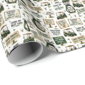 Golf-Ruhestand mit lustigem Wort Geschenkpapier (Rolleneckpunkt)