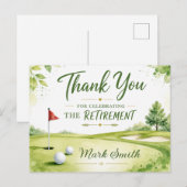 Golf-Ruhestand Postkarte (Vorne/Hinten)