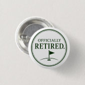 Golf-Ruhestand, Thema für Golfer Button (Vorne & Hinten)