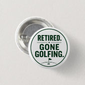 Golf-Ruhestand, Thema für Golfer Button (Vorne & Hinten)