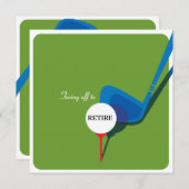 Golf-Ruhestands-Party Einladung - erhalten Sie das (Vorne/Hinten)