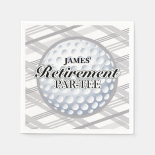Golf-Ruhestands-Party, kundenspezifische Serviette