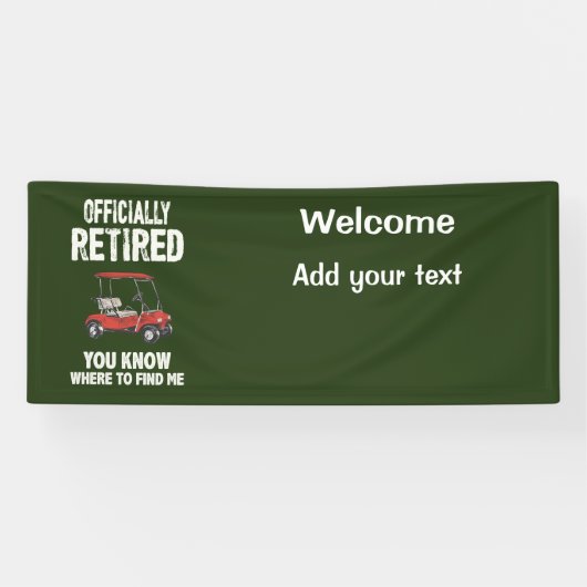 Golf-Ruhestandsfahrzeug für Golfer Banner (Horizontal)