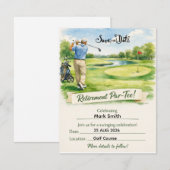 Golf-Ruhestandsfeier für Golfer Save The Date (Vorne/Hinten)