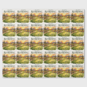 Golf-Ruhestandsfeier in Arizona Geschenkpapier