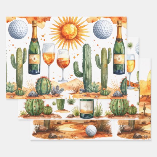 Golf-Ruhestandsfeier in Arizona Geschenkpapier Set (Set)