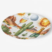 Golf-Ruhestandsfeier in Arizona Pappteller (Schrägansicht)