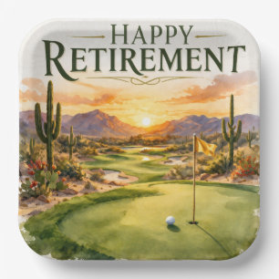 Golf-Ruhestandsfeier in Arizona Pappteller