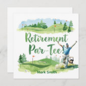 Golf-Ruhestandsgolfer-Einladung Einladung (Vorne/Hinten)