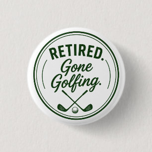 Golf-Ruhestandsthema für Golfer Button