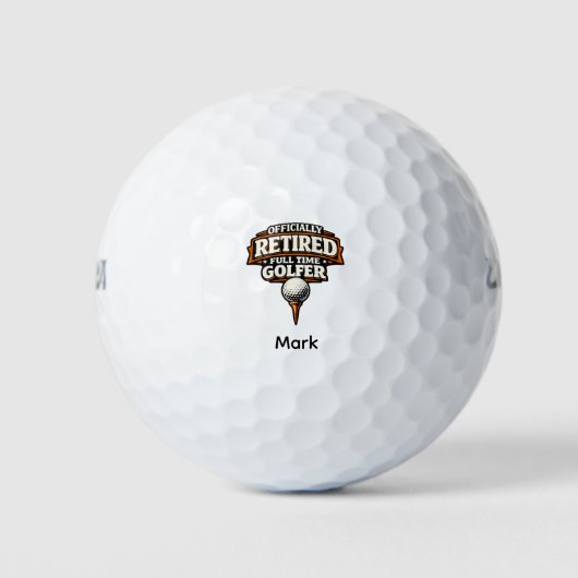 Golf-Ruhestandsthema für Golfer Golfball (Vorderseite)