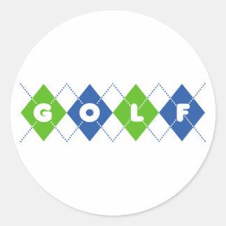 Golf Runder Aufkleber