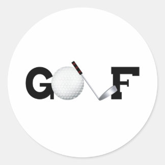 Golf Runder Aufkleber