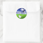 Golf Runder Aufkleber (Tasche)