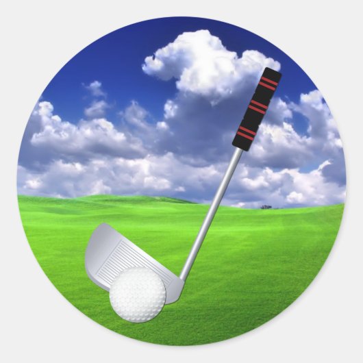 Golf Runder Aufkleber (Vorderseite)