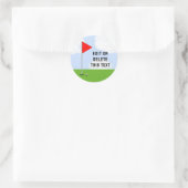 Golf Runder Aufkleber (Tasche)