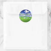 Golf Runder Aufkleber (Tasche)