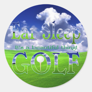 Golf Runder Aufkleber