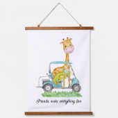 Golf Safari Kinderzimmer Printing Wandteppich Mit Holzrahmen (Vorderseite)