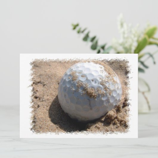 Golf Sand Pit Design Einladung (Stehend Vorderseite)