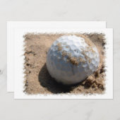 Golf Sand Pit Design Einladung (Vorne/Hinten)