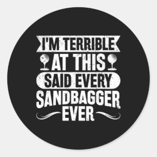 Golf-Sandbagger Runder Aufkleber
