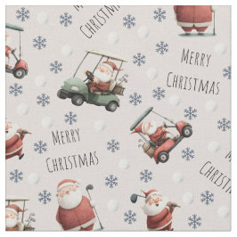 Golf Santa auf Beige Stoff