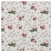 Golf Santa auf Beige Stoff (Muster)