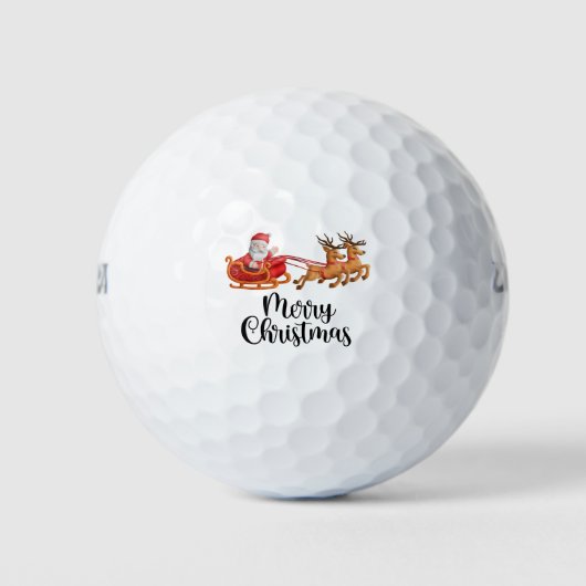 Golf Santa Claus Frohe Weihnachtsgeschenk für Golf Golfball (Vorderseite)