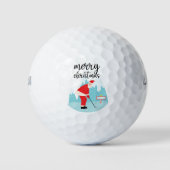 Golf Santa Claus Golf am Nordpol Weihnachten Golfball (Vorderseite)