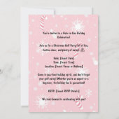 Golf Santa Claus Golf im rosa Hintergrund Einladung (Rückseite)