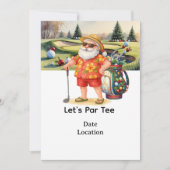 Golf Santa Claus Golf Sommer Weihnachten Einladung (Vorderseite)
