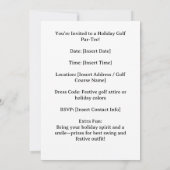 Golf Santa Claus Golf Sommer Weihnachten Einladung (Rückseite)