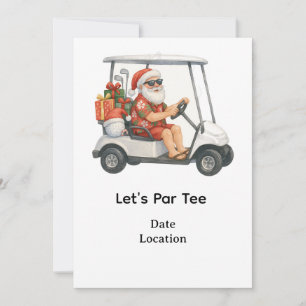 Golf Santa Claus Golf Sommer Weihnachten Einladung