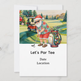 Golf Santa Claus Golf Sommer Weihnachten Einladung