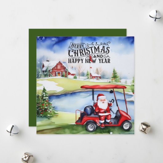 Golf Santa Claus Golf zu Weihnachten (Vorderseite/Rückseite Beispiel)