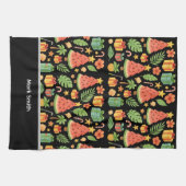 Golf Santa Claus Golfen Sommer Hawaiian Thema Geschirrtuch (Horizontal)