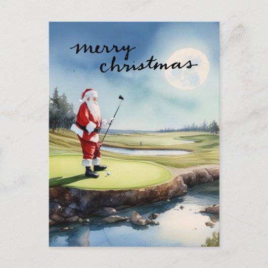 Golf Santa Claus Golfen Weihnachten Thema (Vorderseite)