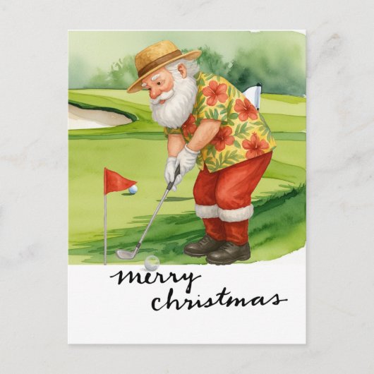 Golf Santa Claus Golfen Weihnachten Thema (Vorderseite)