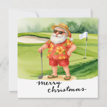 Golf Santa Claus Golfen Weihnachten Thema