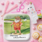 Golf Santa Claus Golfen Weihnachten Thema Pappteller (Party)