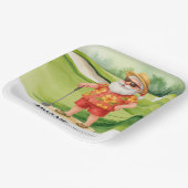 Golf Santa Claus Golfen Weihnachten Thema Pappteller (Gewinkelt)