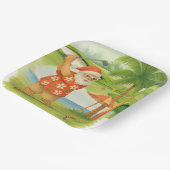 Golf Santa Claus Golfen Weihnachten Thema Pappteller (Gewinkelt)