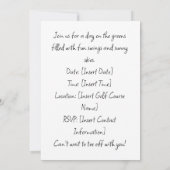 Golf Santa Claus Golfen Weihnachtssommer Thema Einladung (Rückseite)