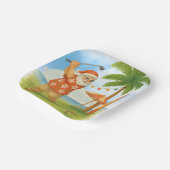Golf Santa Claus Golfen Weihnachtssommer Thema Pappteller (Gewinkelt)