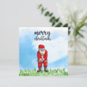 Golf Santa Claus golfen zu Weihnachten (Stehend Vorderseite)