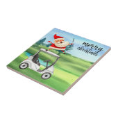 Golf Santa Claus golfen zu Weihnachten Fliese (Seite)