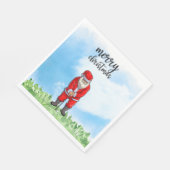 Golf Santa Claus golfen zu Weihnachten Serviette (Ecke)