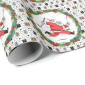 GOLF SANTA Claus Golfer für Weihnachts-Party Geschenkpapier (Rolleneckpunkt)