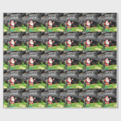 Golf Santa Claus ist golfend Weihnachten für Golfe Geschenkpapier (Flach)